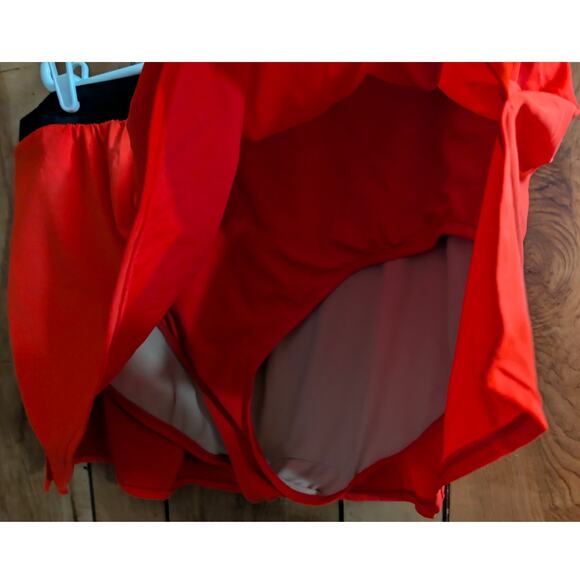 Cacique Swim Skirt Panties Bottom Womens Plus Size 28‎ 4X Red Stretch Slits Side - Picture 3 of 4